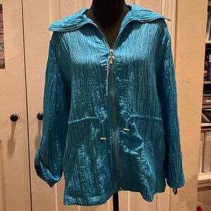 Hearts of Palm size 16 light weight jacket turquoise
